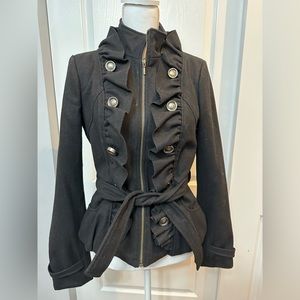 Grass collection black wool jacket